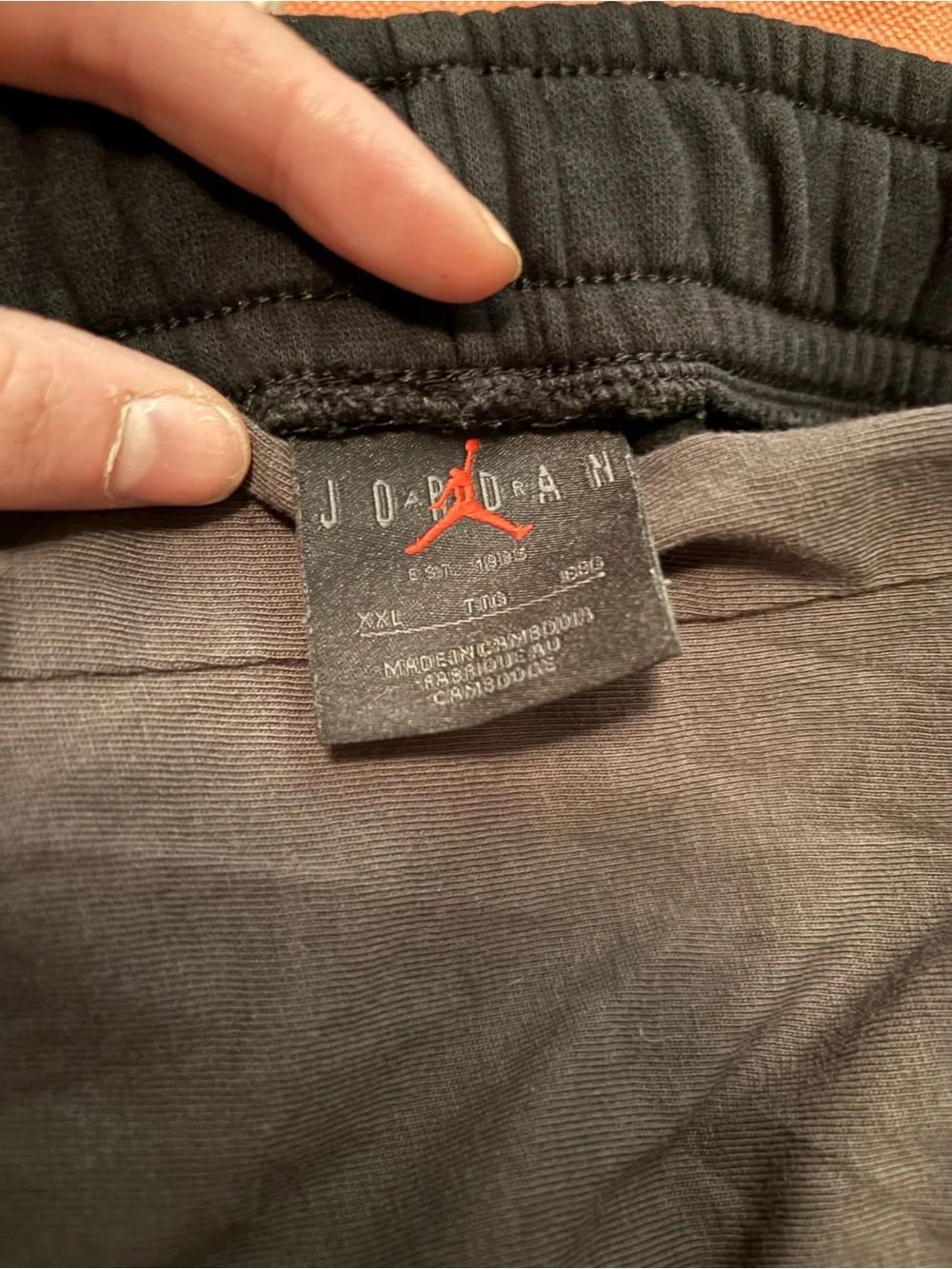 Air Jordan Black Joggers Size XXL A00413